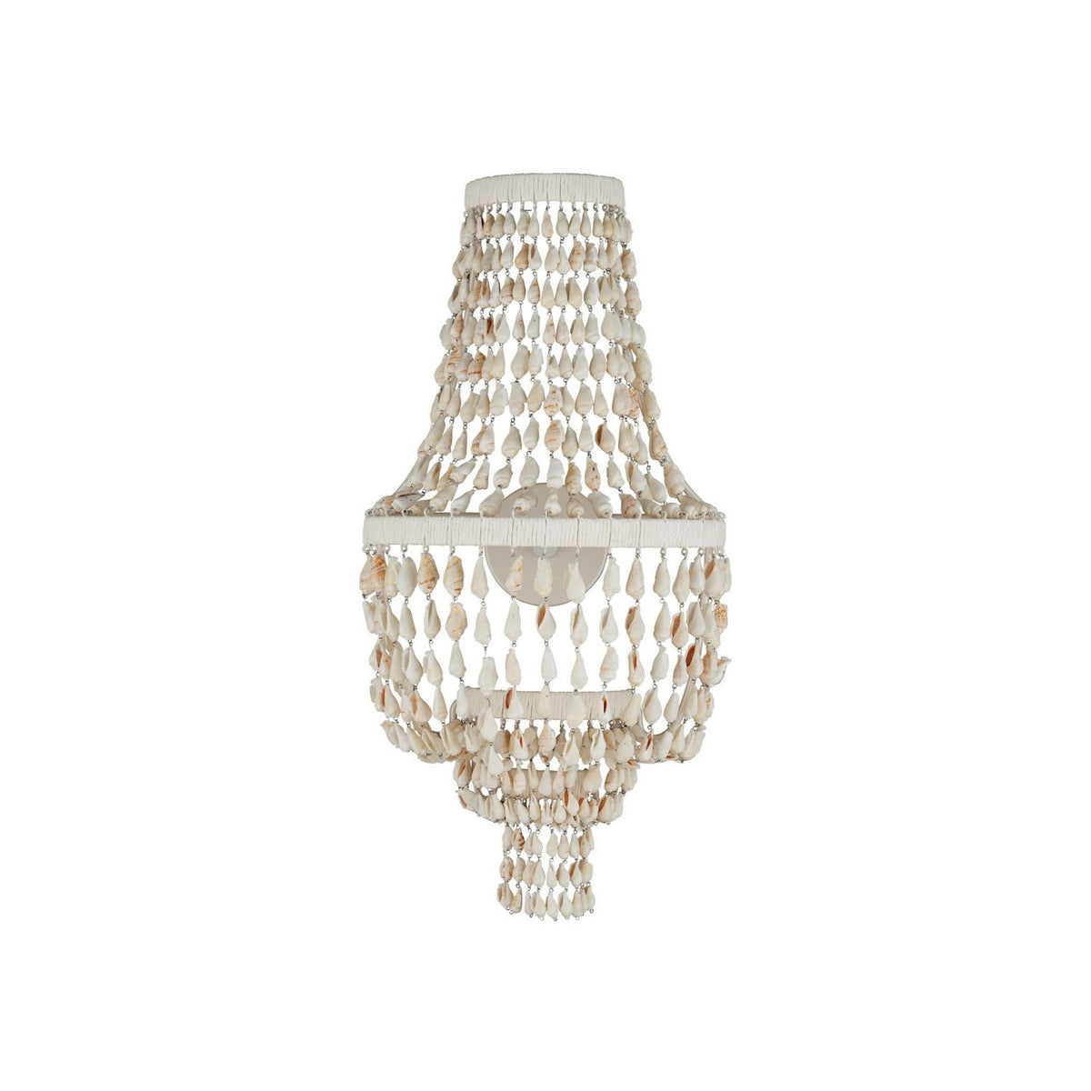 Currey and Company 5000-0306 Cybele Wall Sconce in Natural/Pearlized White/White