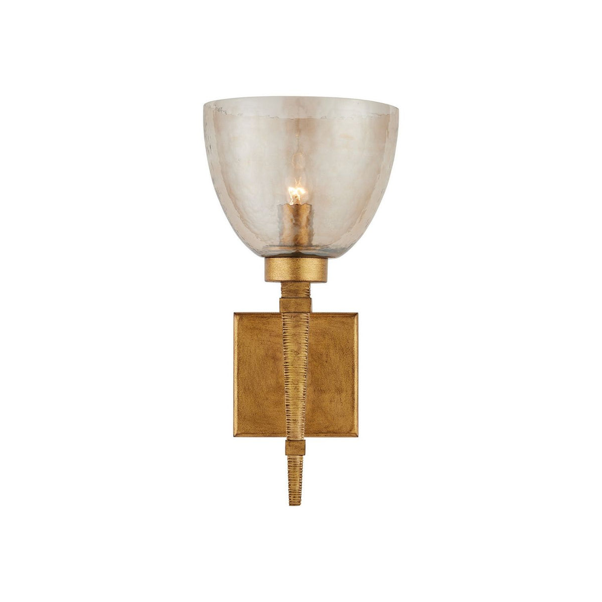 Currey and Company 5000-0309 Glistero Wall Sconce in Copper Gold Luster/Mustard Gold