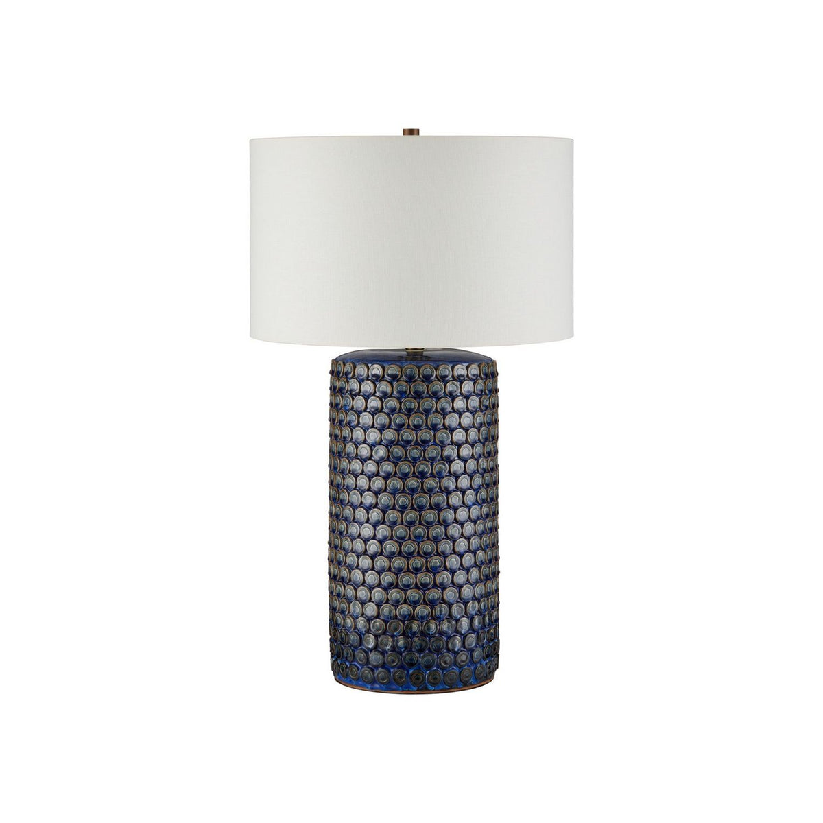 Currey and Company 6000-1079 Lunares Table Lamp in Dark Blue Reactive