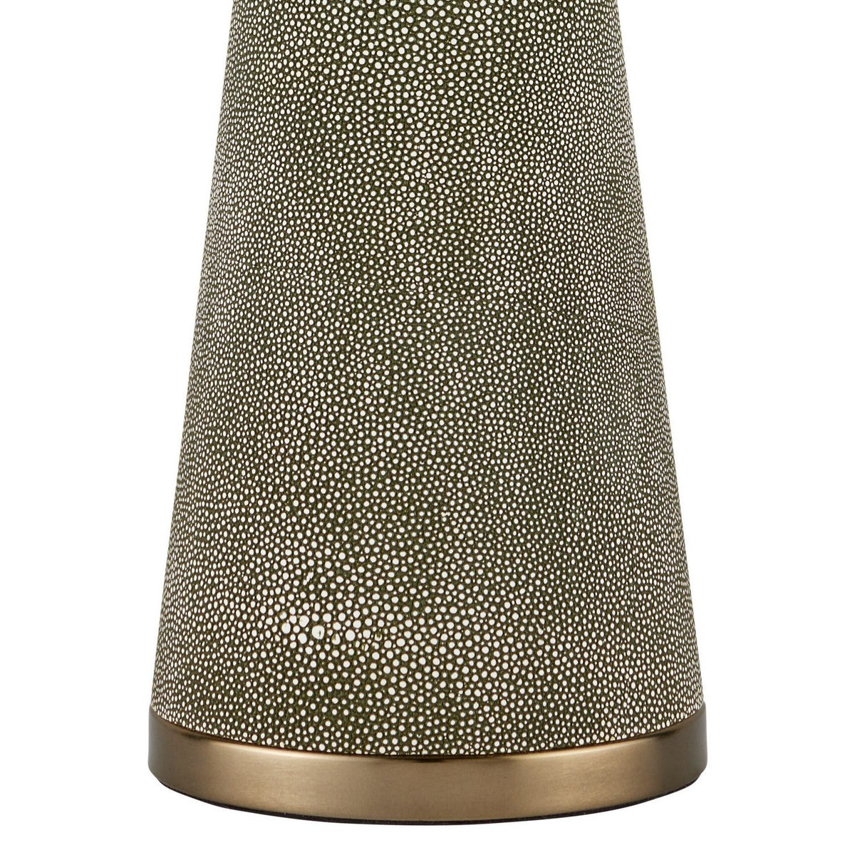 Currey and Company 6000-1084 Galuchat Table Lamp in Green Faux Shagreen/Brass
