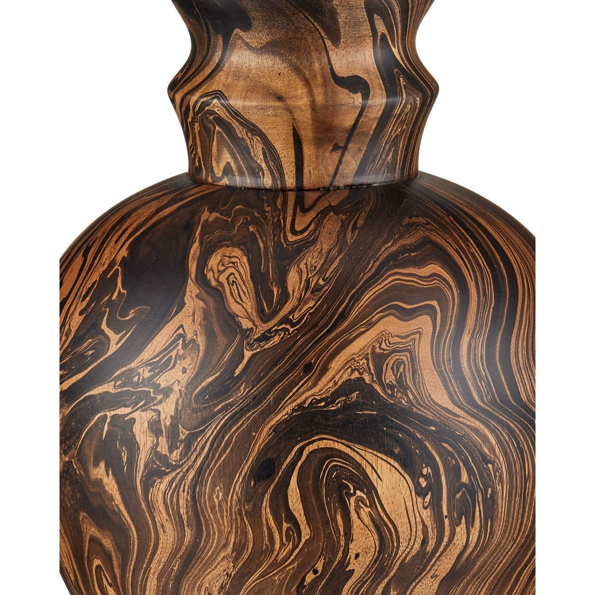 Currey and Company 6000-1088 Carterton Table Lamp in Marbleized Brown