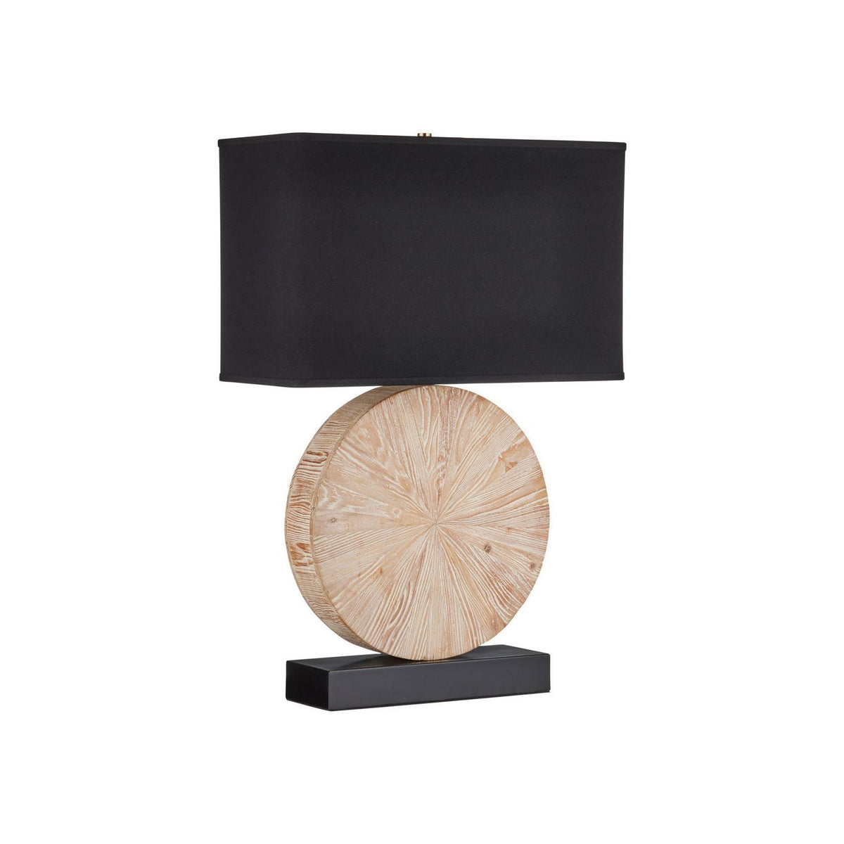 Currey and Company 6000-1100 Pinion Table Lamp in Natural/Black