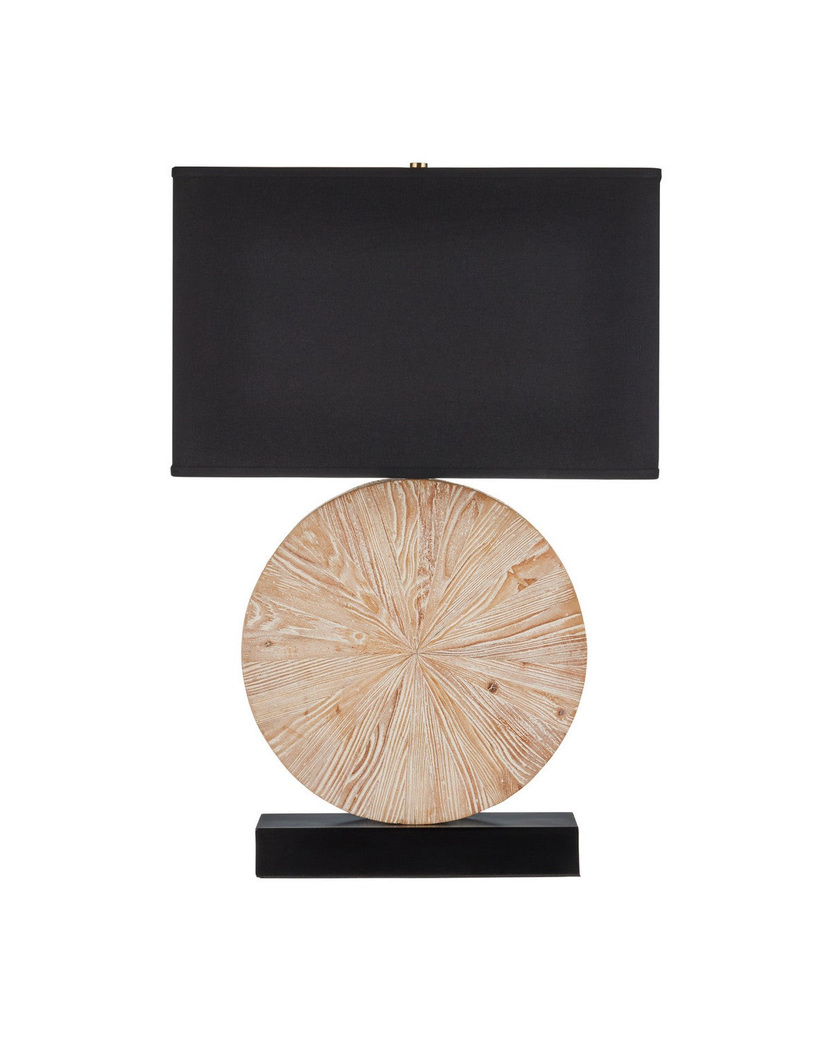 Currey and Company 6000-1100 Pinion Table Lamp in Natural/Black