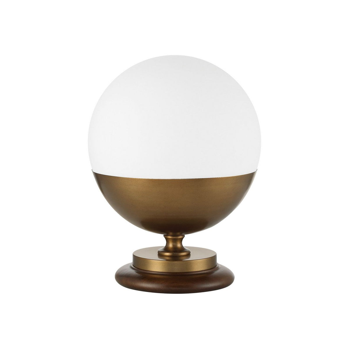 Currey and Company 6000-1103 Orbis Table Lamp in Textured Antique Brass/Milk/Natural