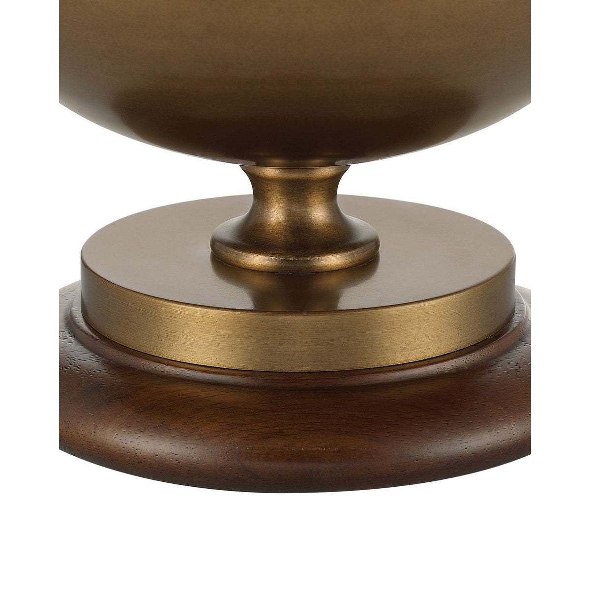 Currey and Company 6000-1103 Orbis Table Lamp in Textured Antique Brass/Milk/Natural