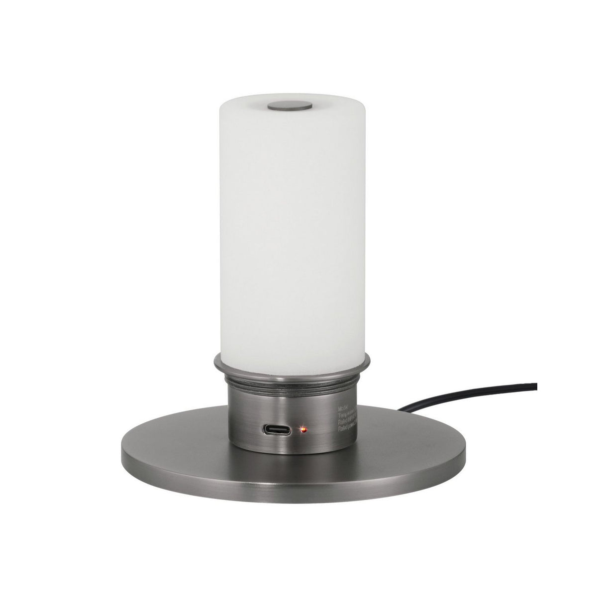 Currey and Company 6700-0024 Danza Cordless Table Lamp in Blue/Clear/Polished Nickel