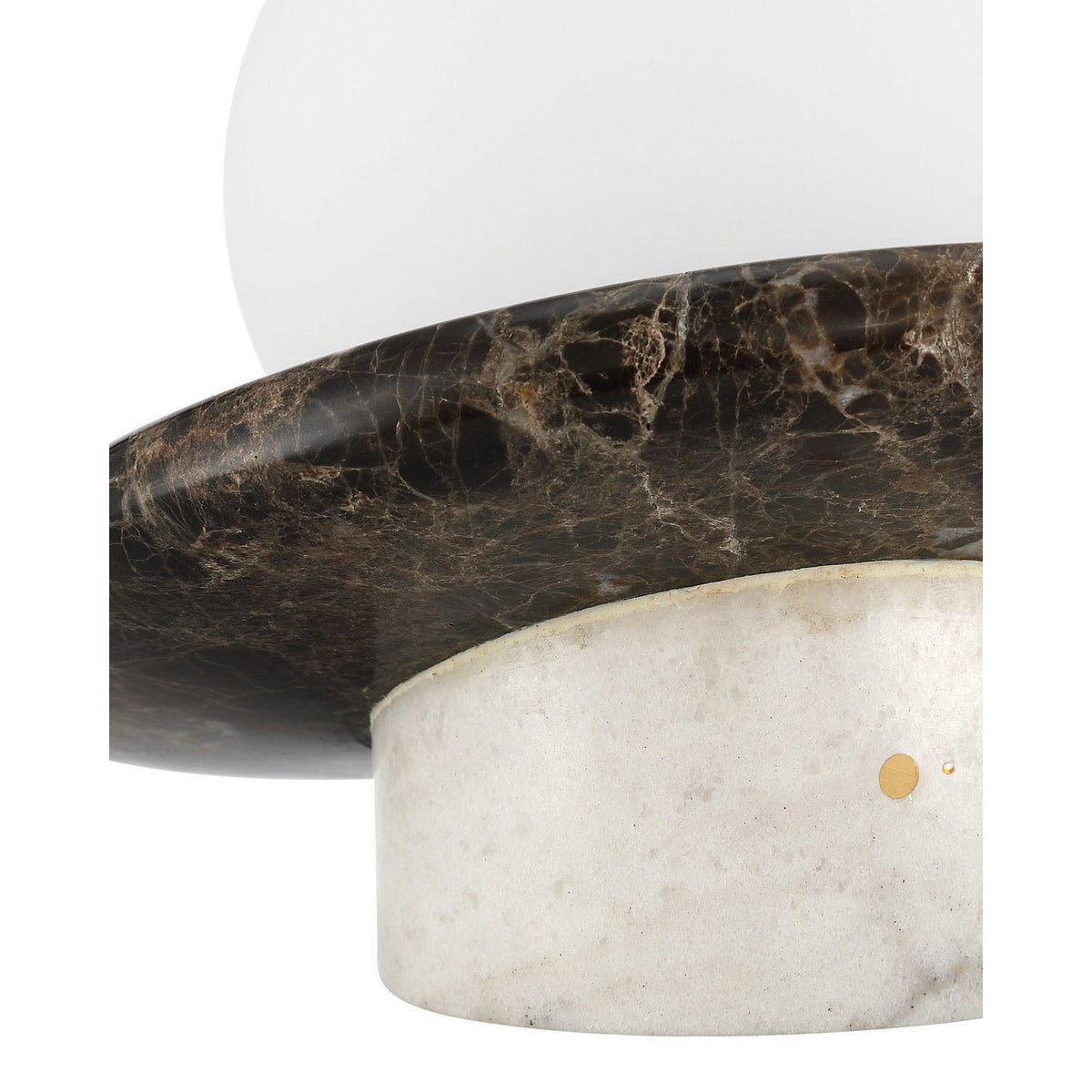 Currey and Company 6700-0031 Navigation Cordless Table Lamp in Brown/White/Opaque
