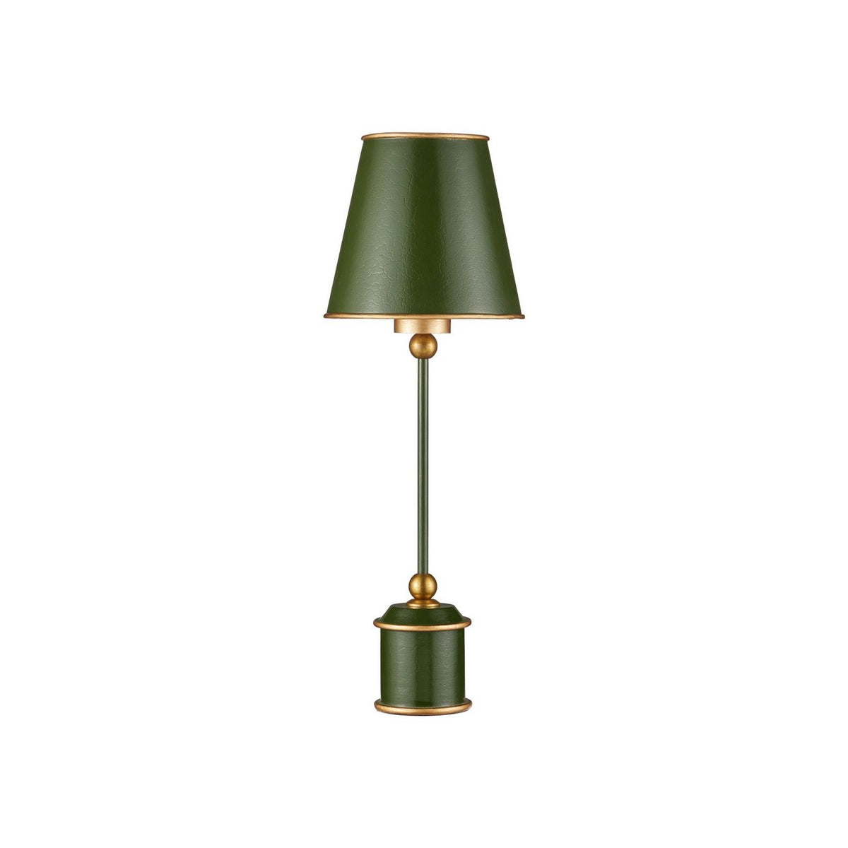 Currey and Company 6700-0037 Daphne Cordless Table Lamp in Green/Gold