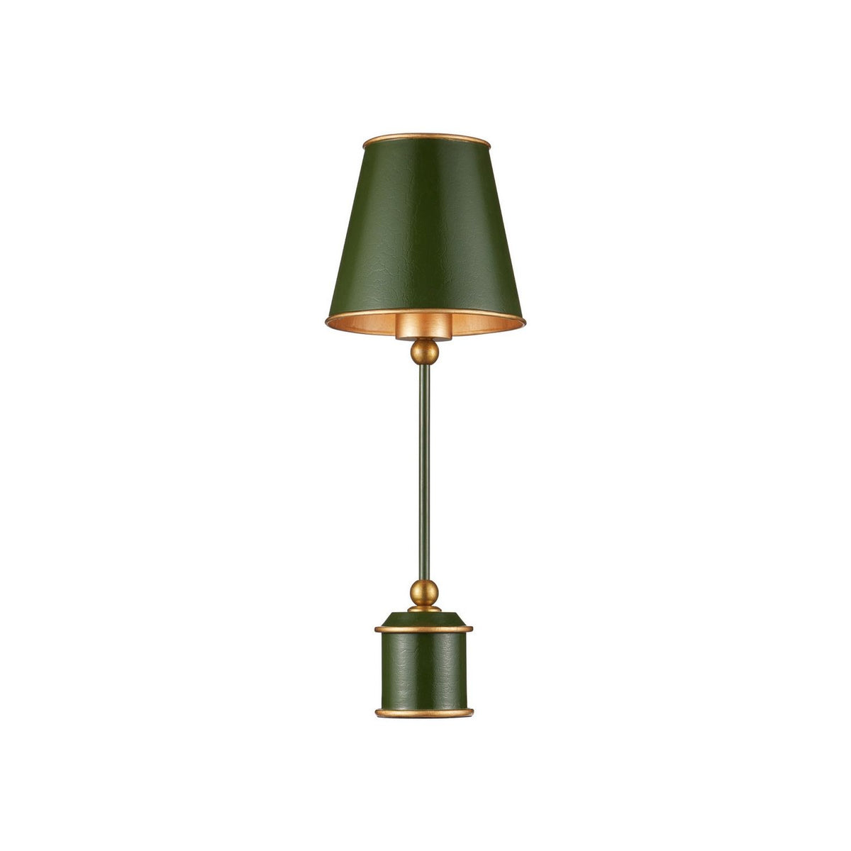 Currey and Company 6700-0037 Daphne Cordless Table Lamp in Green/Gold