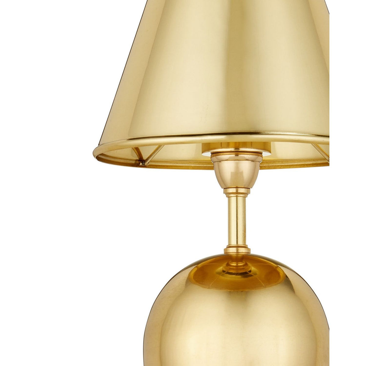 Currey and Company 6700-0044 Volley Cordless Table Lamp in Polished Brass