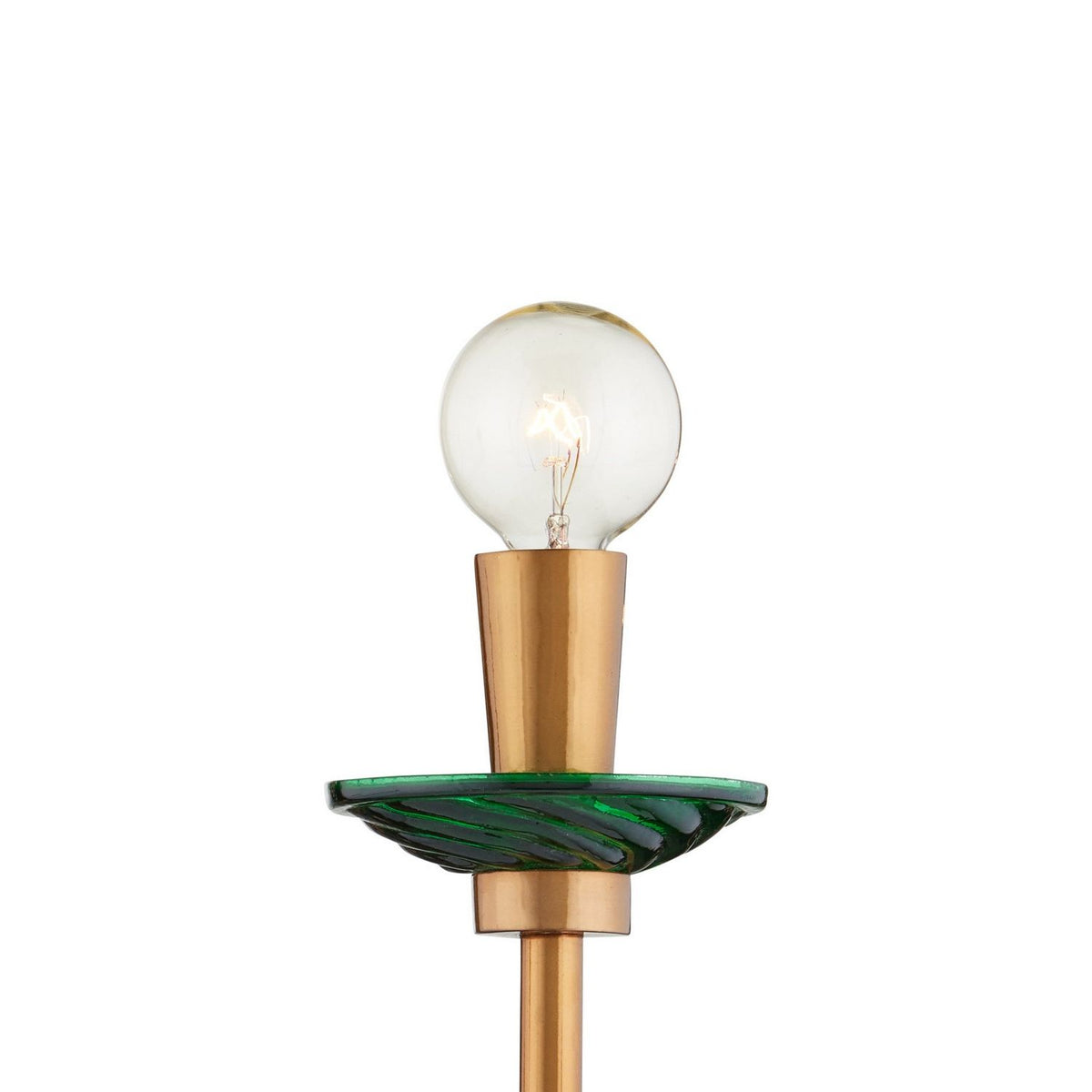 Currey and Company 9000-1453 Grasmere Chandelier in Green/Aged Gold/Gold Luster