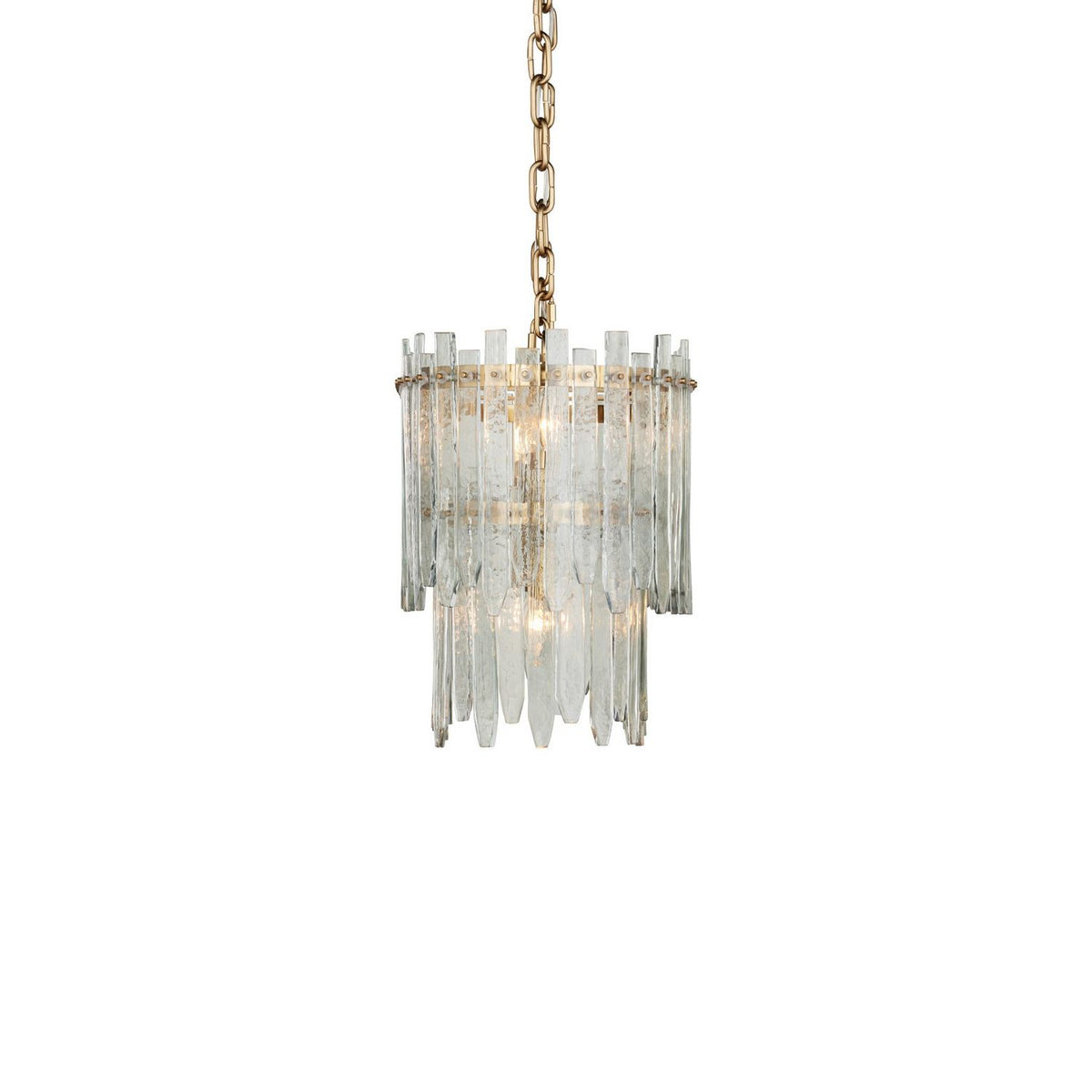 Currey and Company 9000-1454 Electra Oval Chandelier in Clear/Antique Brass