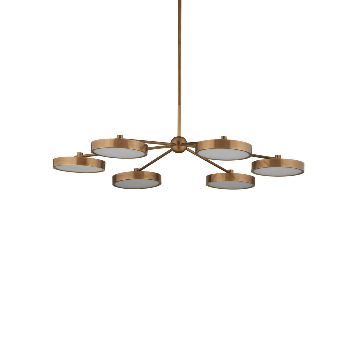 Currey and Company 9000-1476 Merrick Chandelier in Polished Antique Brass/White