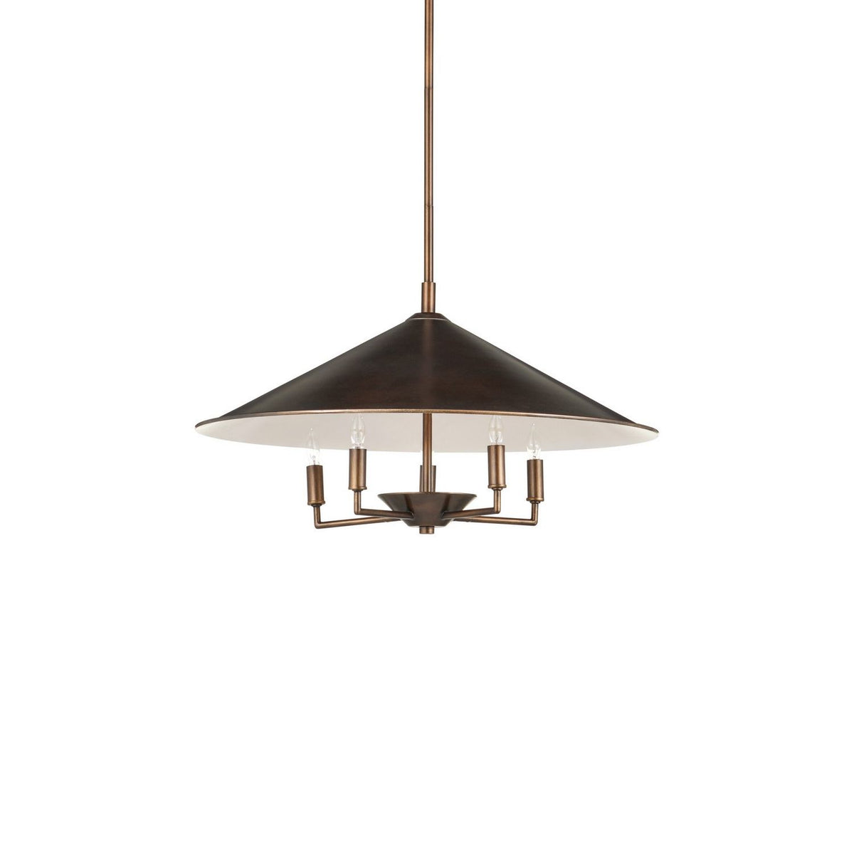 Currey and Company 9000-1489 Barnaba Chandelier in Brushed Brown/Off-White