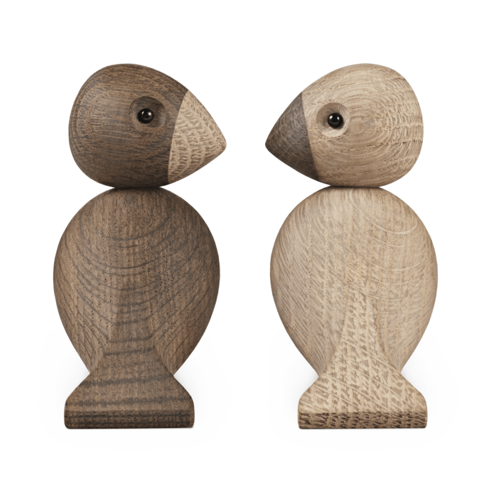 Kay Bojesen 39204 Lovebirds Wooden Figurine in Oak/Smoked Oak