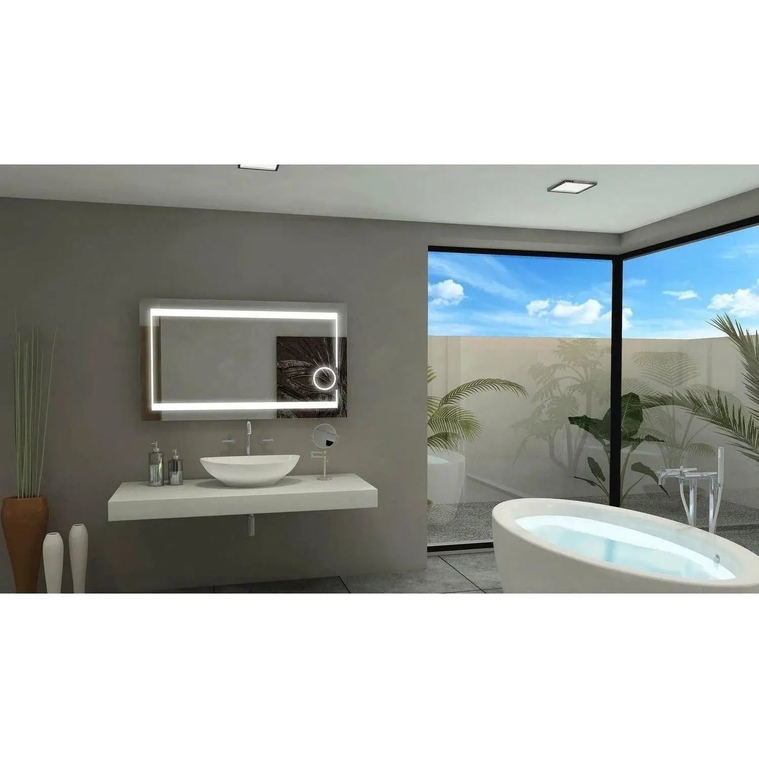 Paris Mirror - Aurora LED Mirror - AUROX48286000 | The Rug District