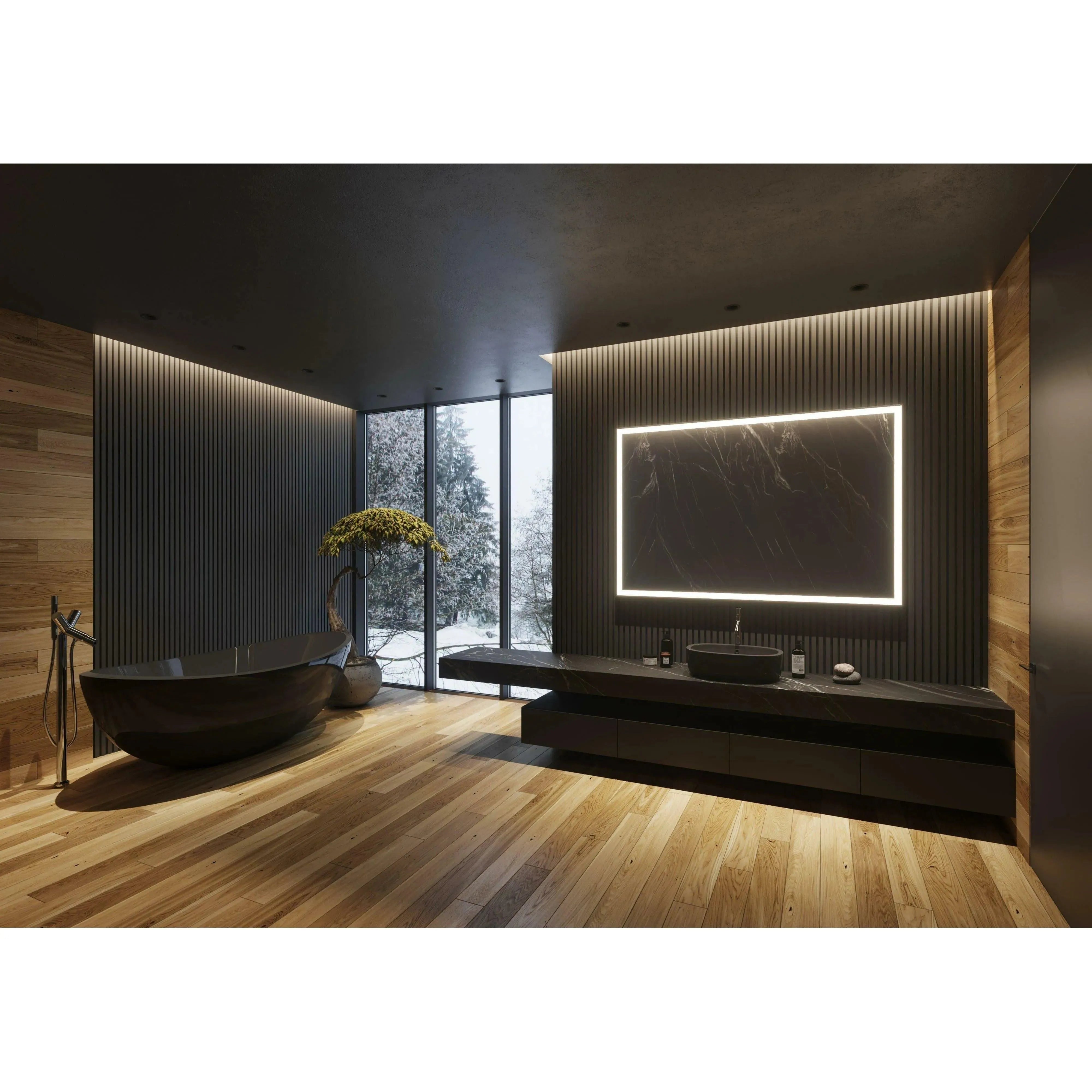 Paris Mirror - Galaxy LED Mirror - GALAX60403000 | The Rug District