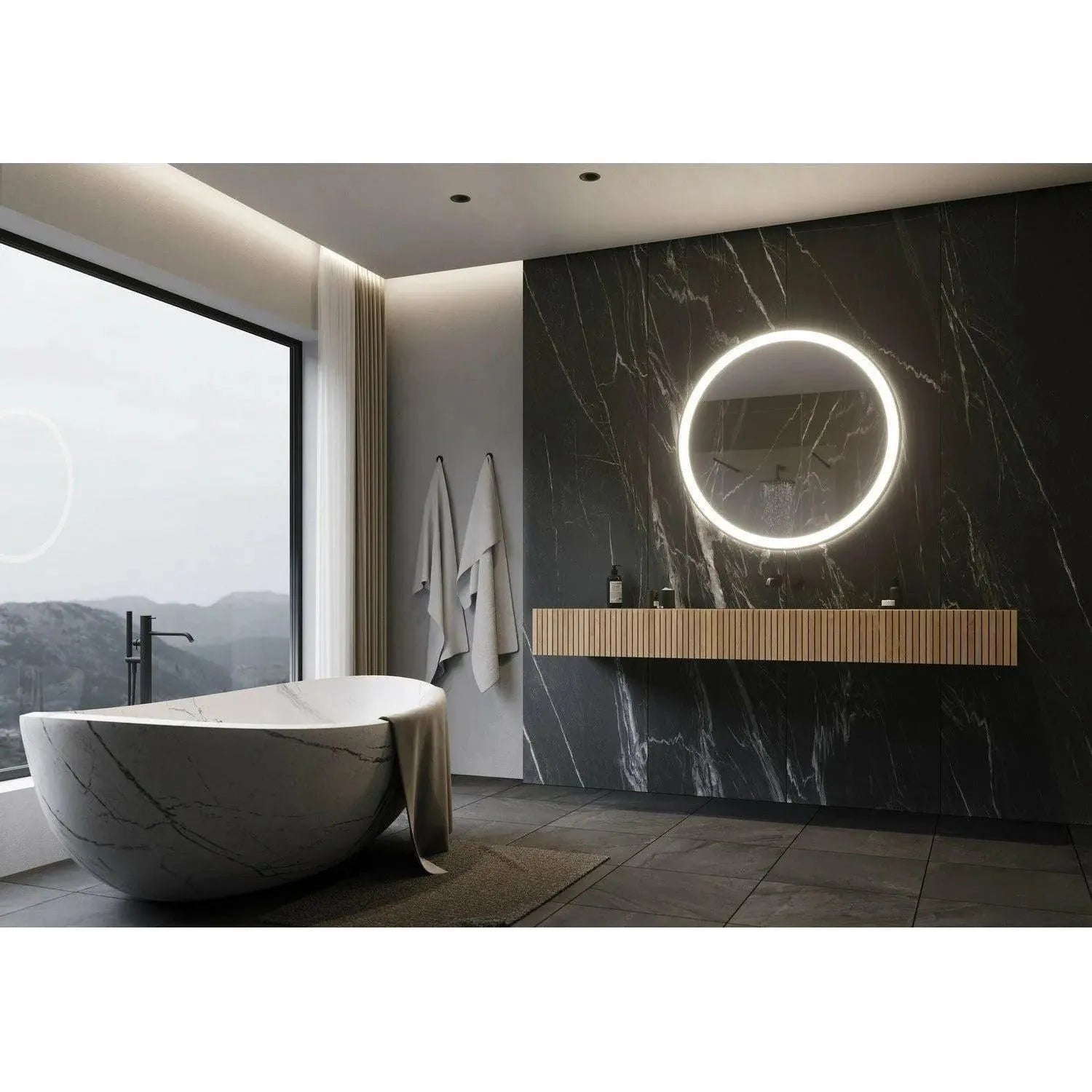 Paris Mirror - Galaxy Round LED Mirror - GALAR40403000 | The Rug District