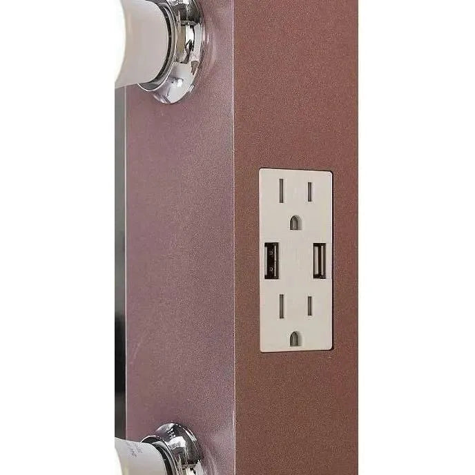 Paris Mirror - Hollywood Star LED Mirror - HSTAR24323000-PNK-BT | The Rug District