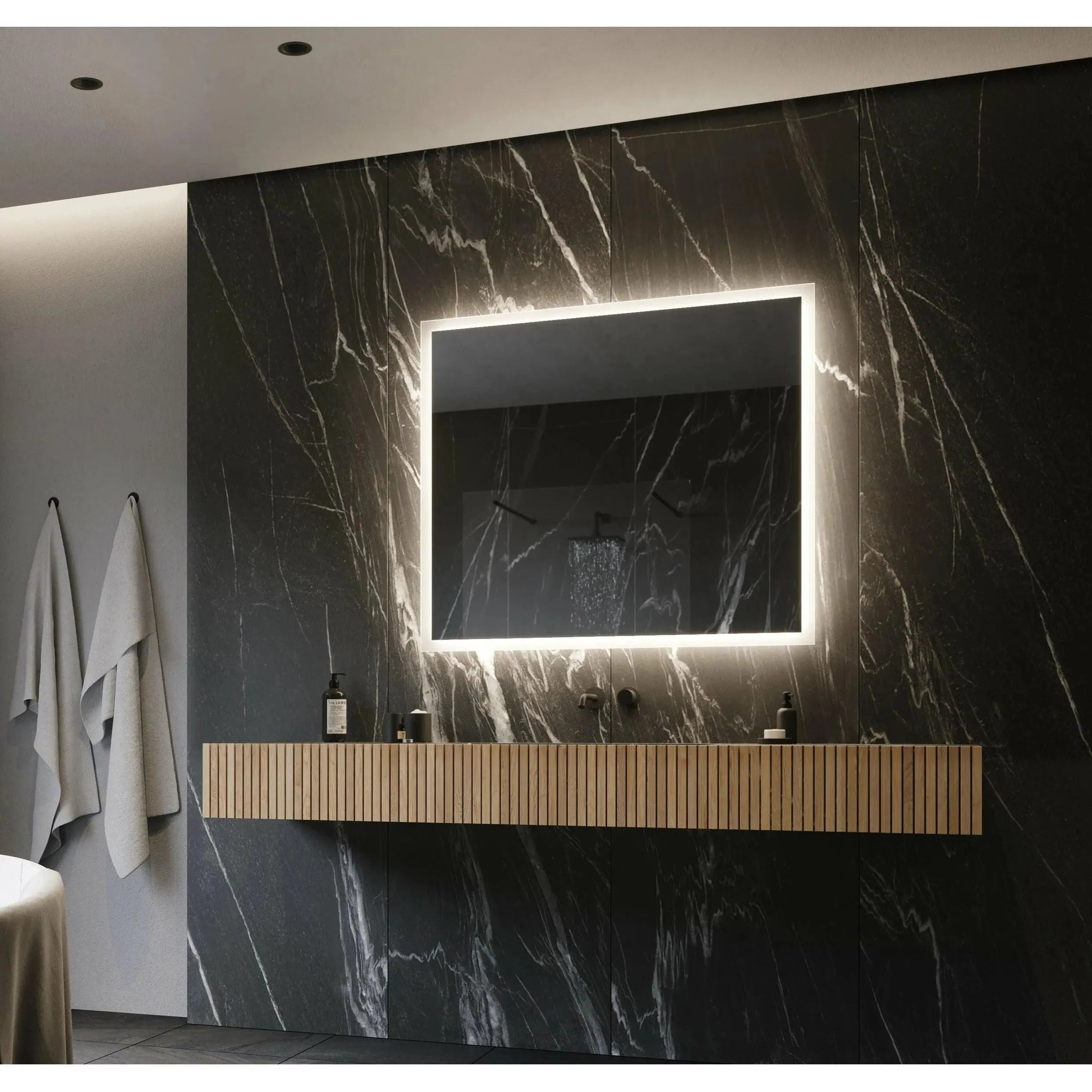 Paris Mirror - Rectangle Backlit LED Mirror - RECTX40363000 | The Rug District