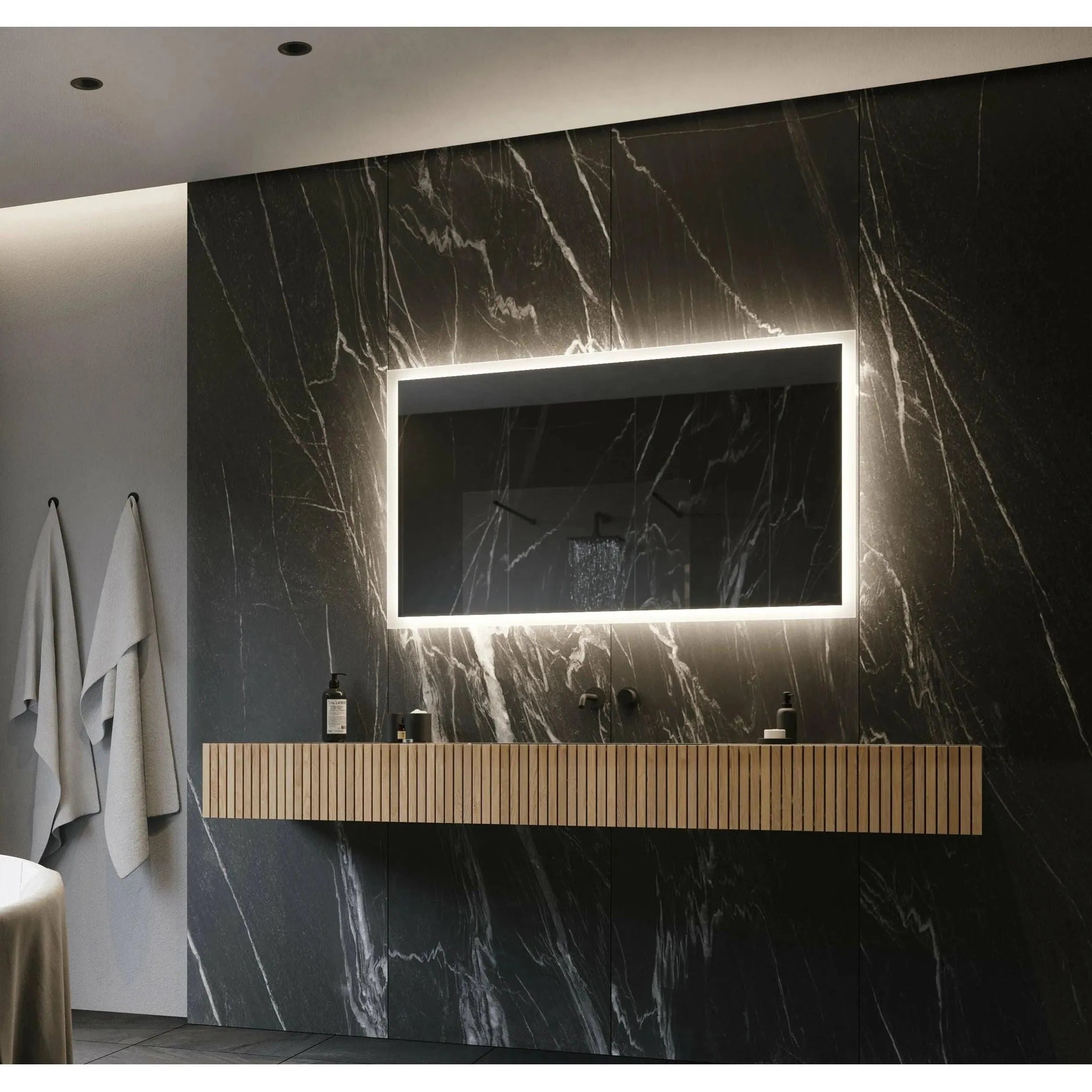 Paris Mirror - Rectangle Backlit LED Mirror - RECTX48283000 | The Rug District