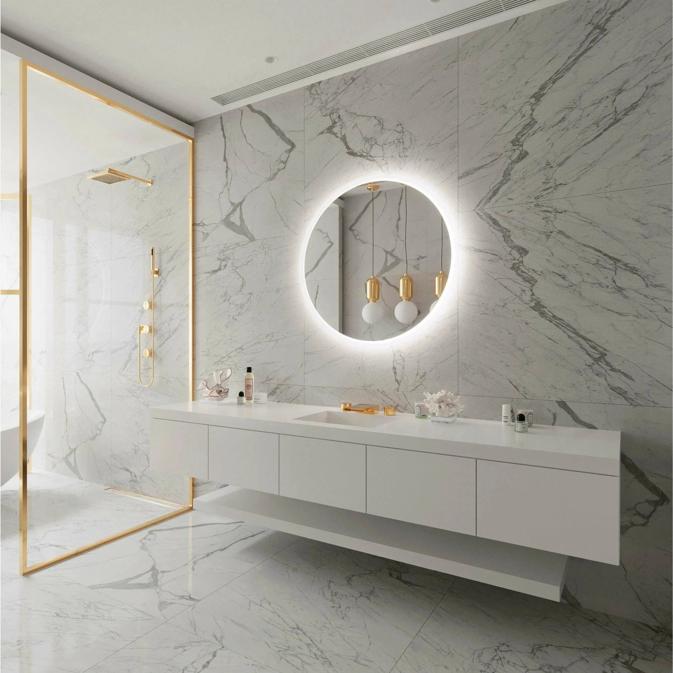 Paris Mirror - Round Backlit LED Mirror - ROUNX40403000 | The Rug District