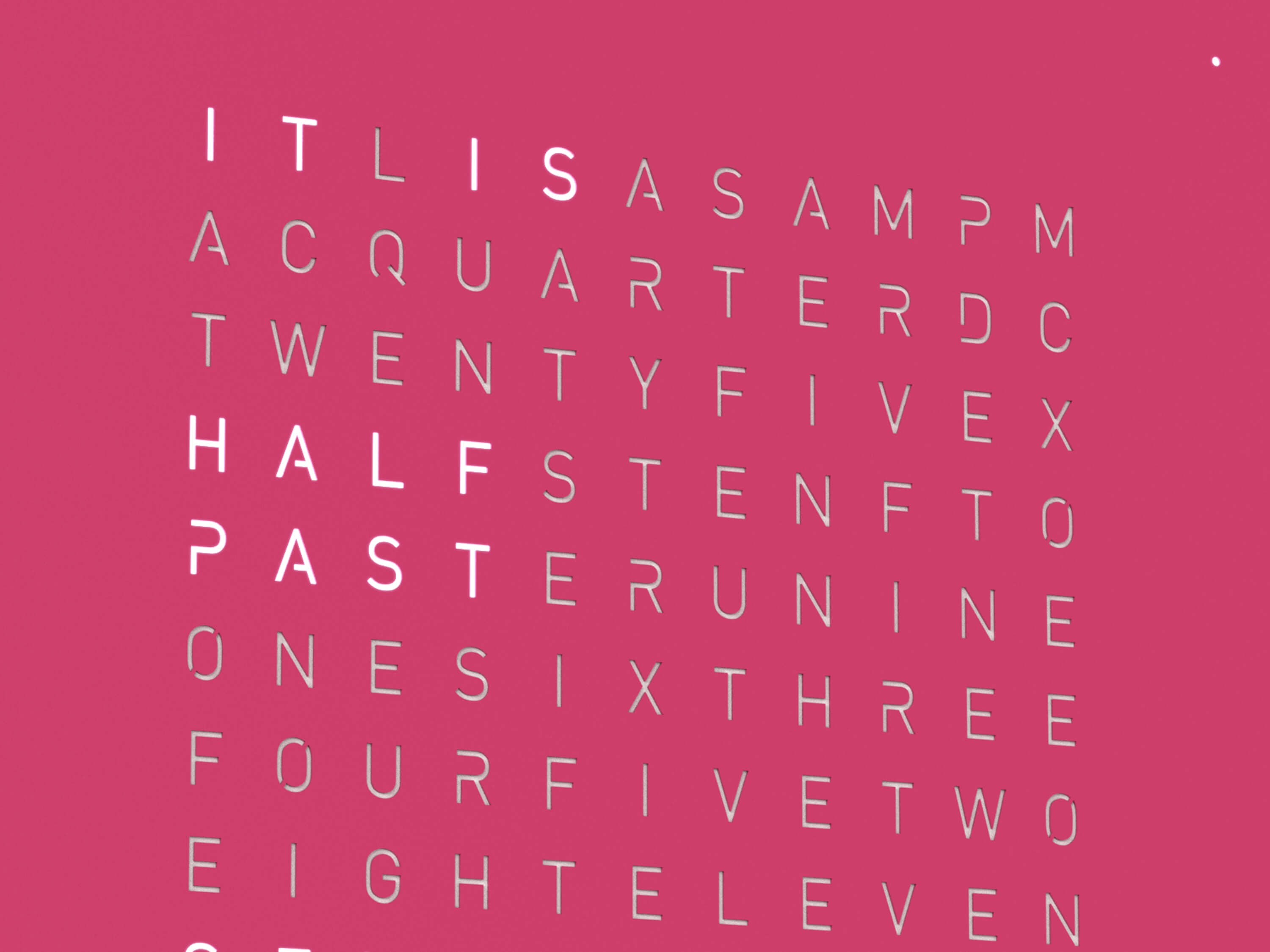 QLOCKTWO QT4PPPC QLOCKTWO EARTH 45 Pretty Pink