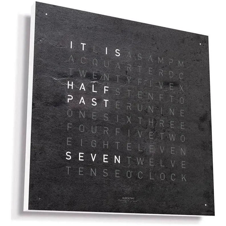 Qlocktwo - QLOCKTWO CLASSIC Metamorphite Creator's Edition Wall Clock - QT-CLASSIC-CE-EN-ME | The Rug District