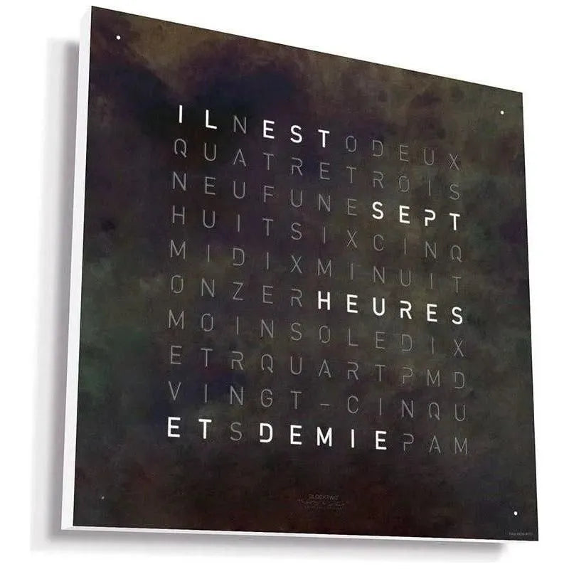 Qlocktwo - QLOCKTWO CLASSIC Raw Iron Creator's Edition Wall Clock - QT-CLASSIC-CE-FR-RI | The Rug District