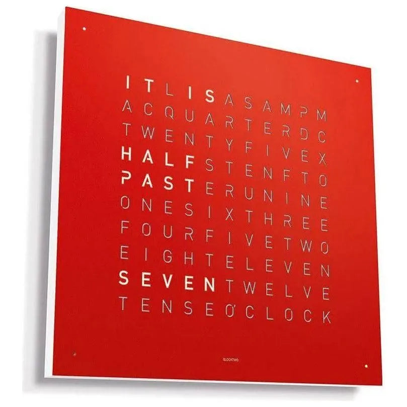 Qlocktwo - QLOCKTWO CLASSIC Wall Clock - QT-CLASSIC-EN-RP | The Rug District