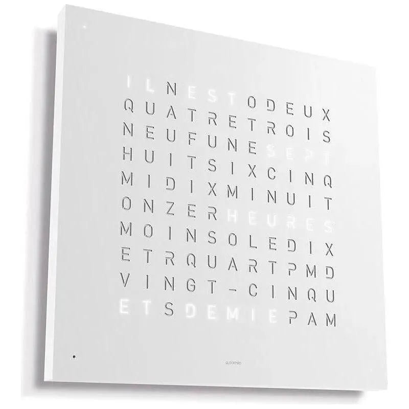 Qlocktwo - QLOCKTWO CLASSIC Wall Clock - QT-CLASSIC-FR-WP | The Rug District