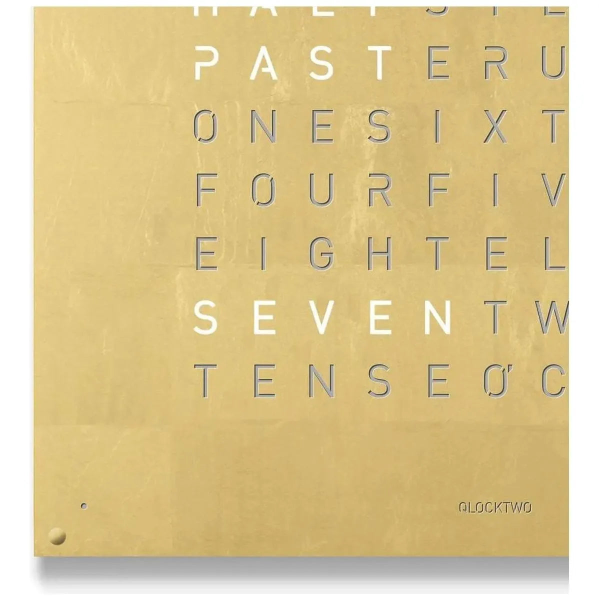 Qlocktwo - QLOCKTWO LARGE Gold Creator's Edition Wall Clock - QT-LARGE-CE-FR-GD | The Rug District