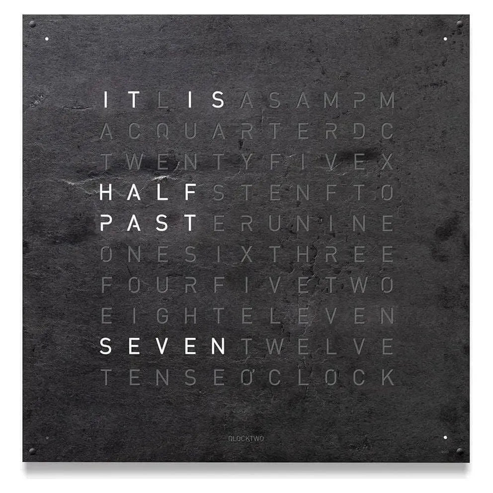 Qlocktwo - QLOCKTWO LARGE Metamorphite Creator's Edition Wall Clock - QT-LARGE-CE-EN-ME | The Rug District