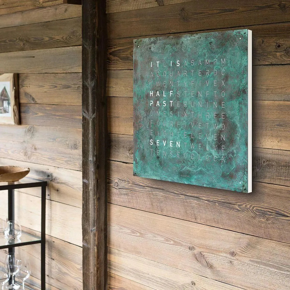 Qlocktwo - QLOCKTWO LARGE Vintage Copper Creator's Edition Wall Clock - QT-LARGE-CE-FR-VC | The Rug District