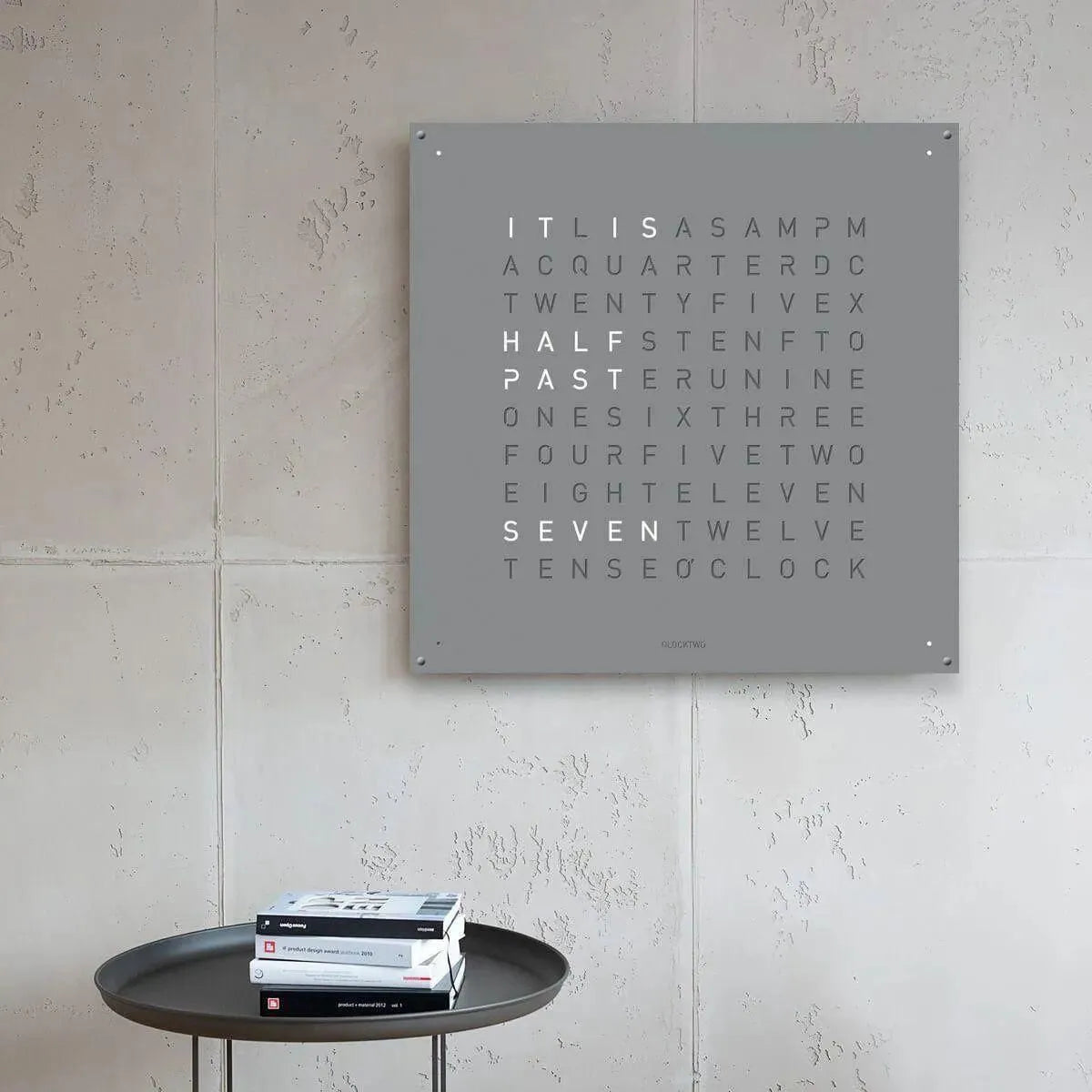 Qlocktwo - QLOCKTWO LARGE Wall Clock - QT-LARGE-EN-GR | The Rug District