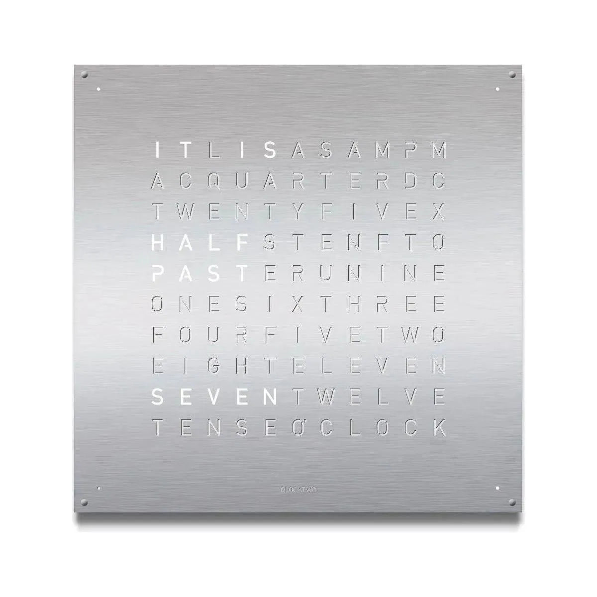 Qlocktwo - QLOCKTWO LARGE Wall Clock - QT-LARGE-EN-SS | The Rug District