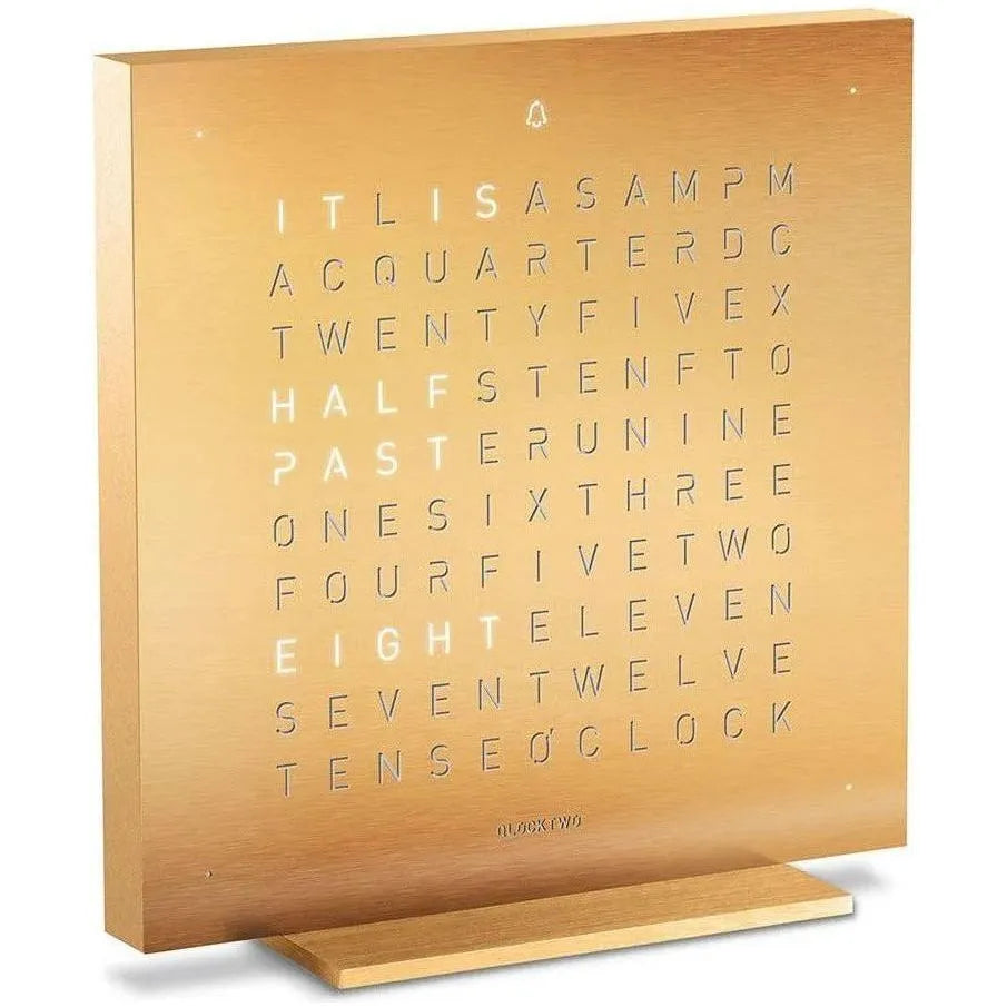 Qlocktwo - QLOCKTWO TOUCH Metal Alarm Clock - QT-TOUCH-METAL-EN-GL | The Rug District