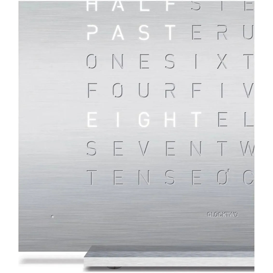 Qlocktwo - QLOCKTWO TOUCH Metal Alarm Clock - QT-TOUCH-METAL-FR-GL | The Rug District