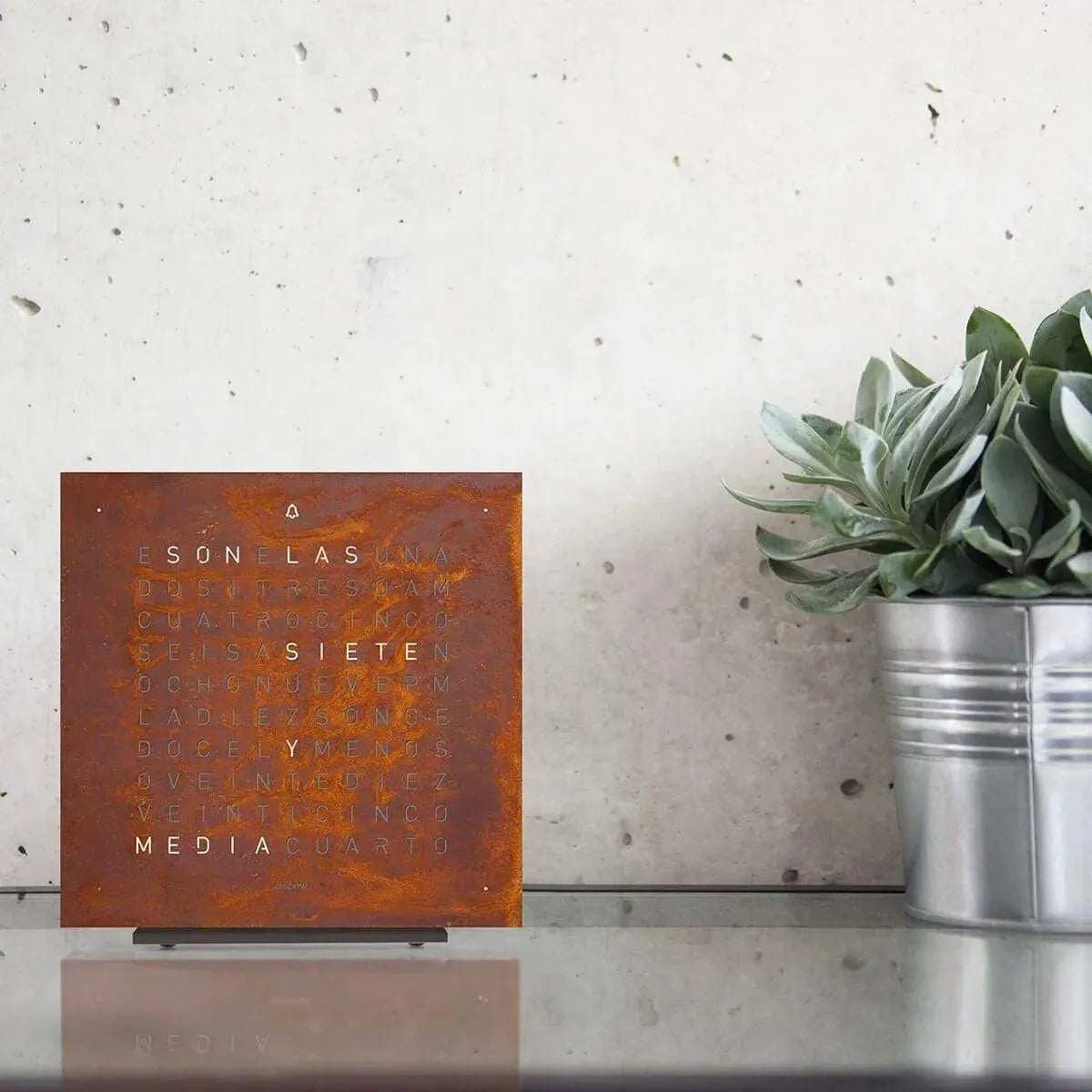 Qlocktwo - QLOCKTWO TOUCH Rust Creator's Edition Wall Clock - QT-TOUCH-CE-FR-RU | The Rug District