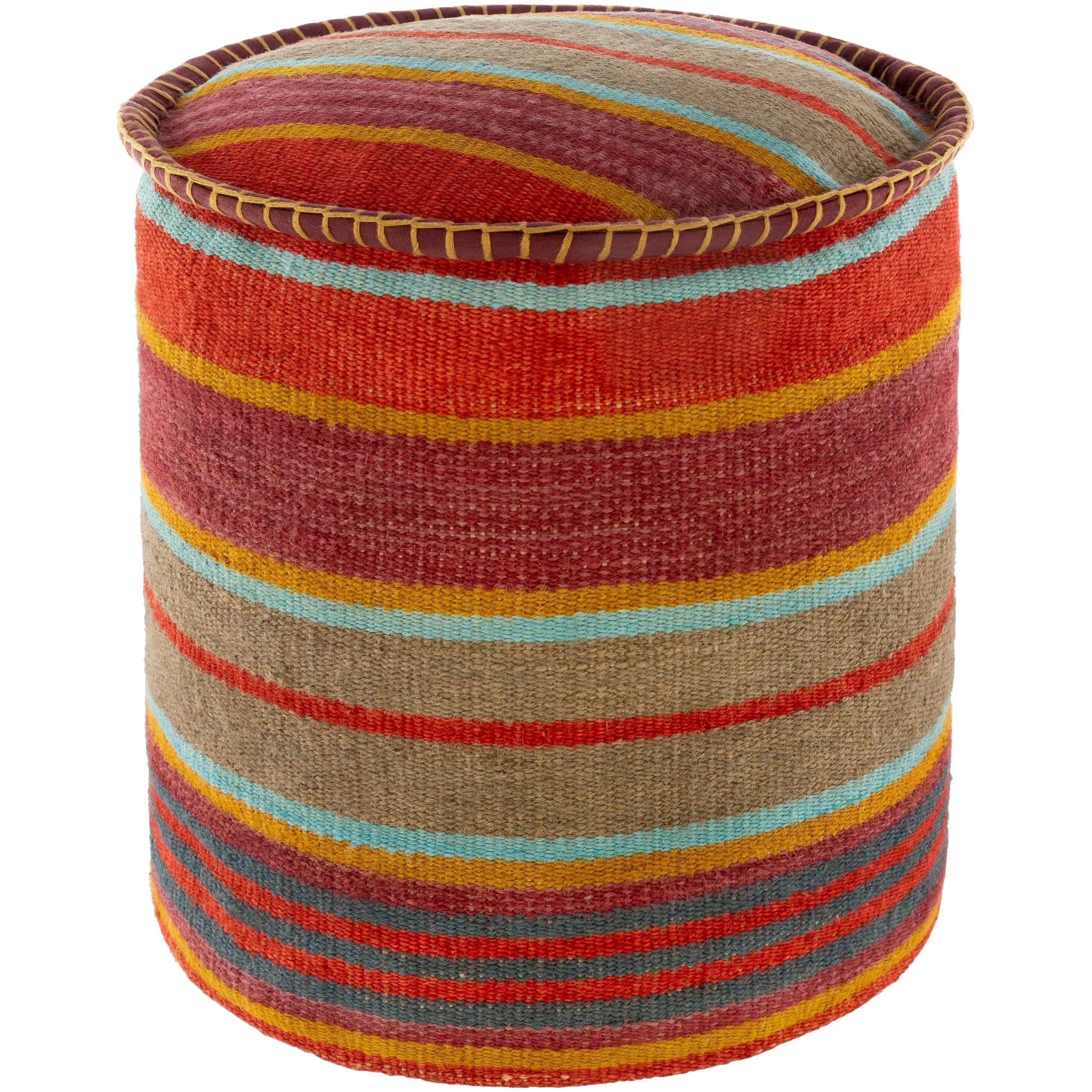 Surya - Bindi Pouf - INPF002-161616 | The Rug District