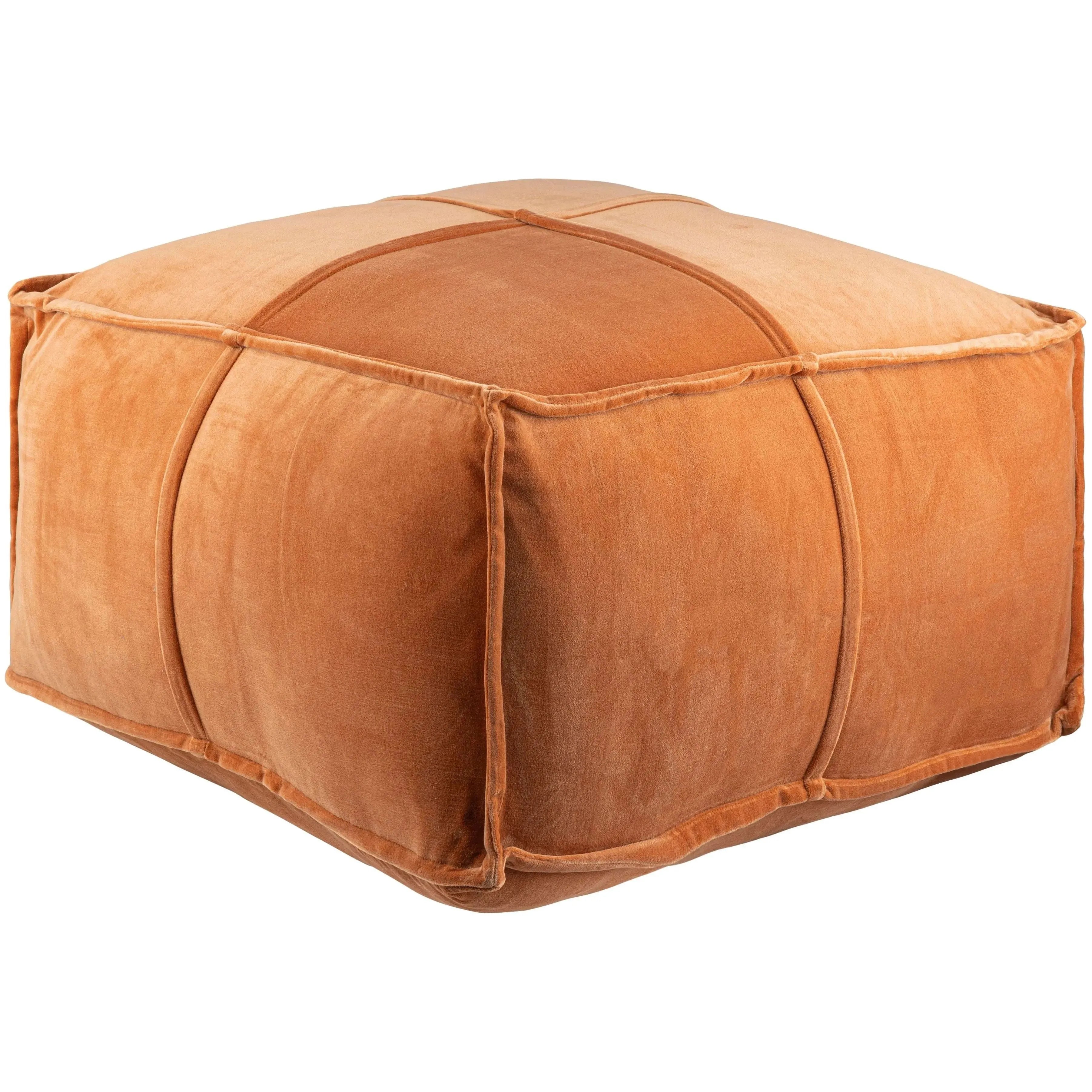Surya - Cotton Velvet Pouf - CVPF-003 | The Rug District