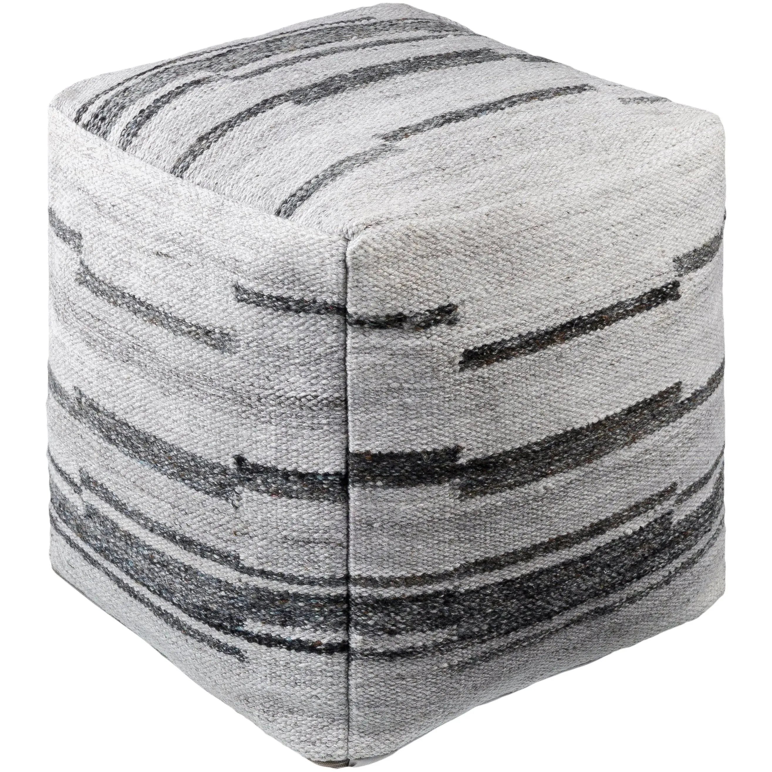 Surya - Guinea Pouf - GUPF001-181818 | The Rug District
