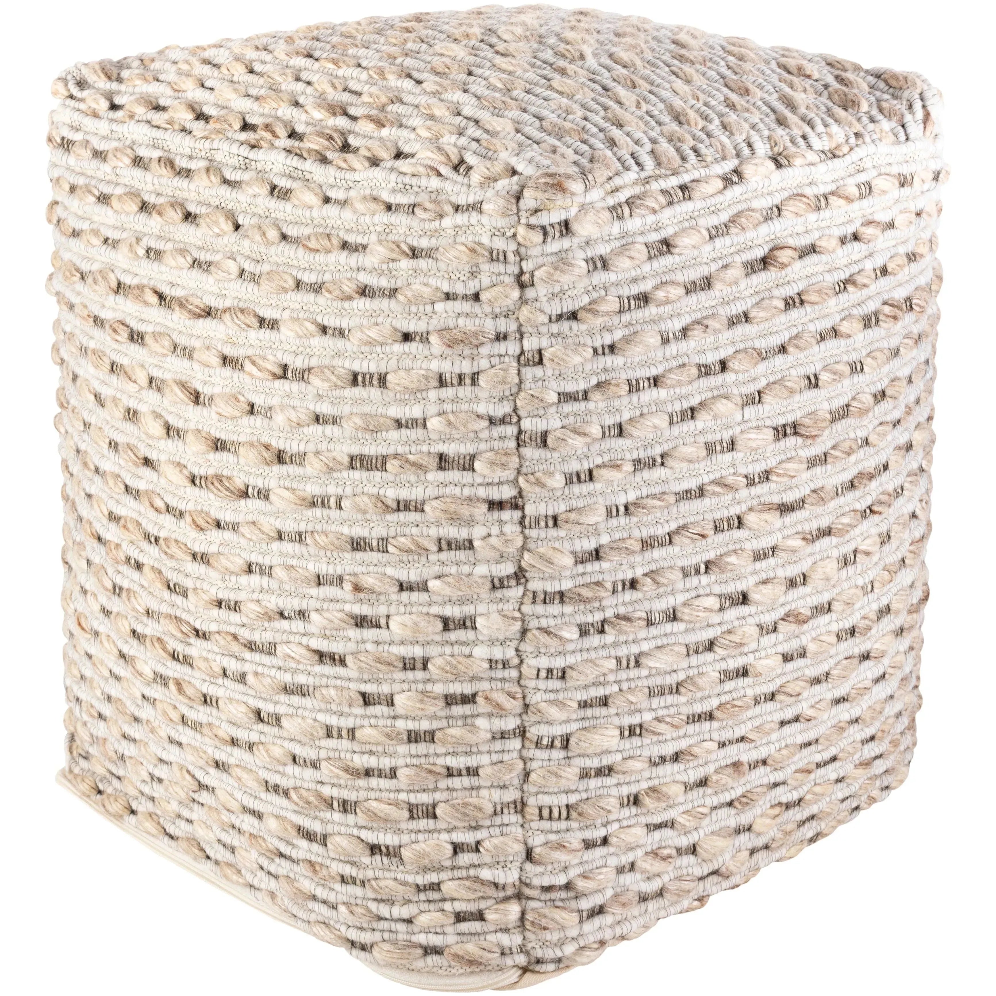Surya - Lanier Pouf - NIPF003-181818 | The Rug District