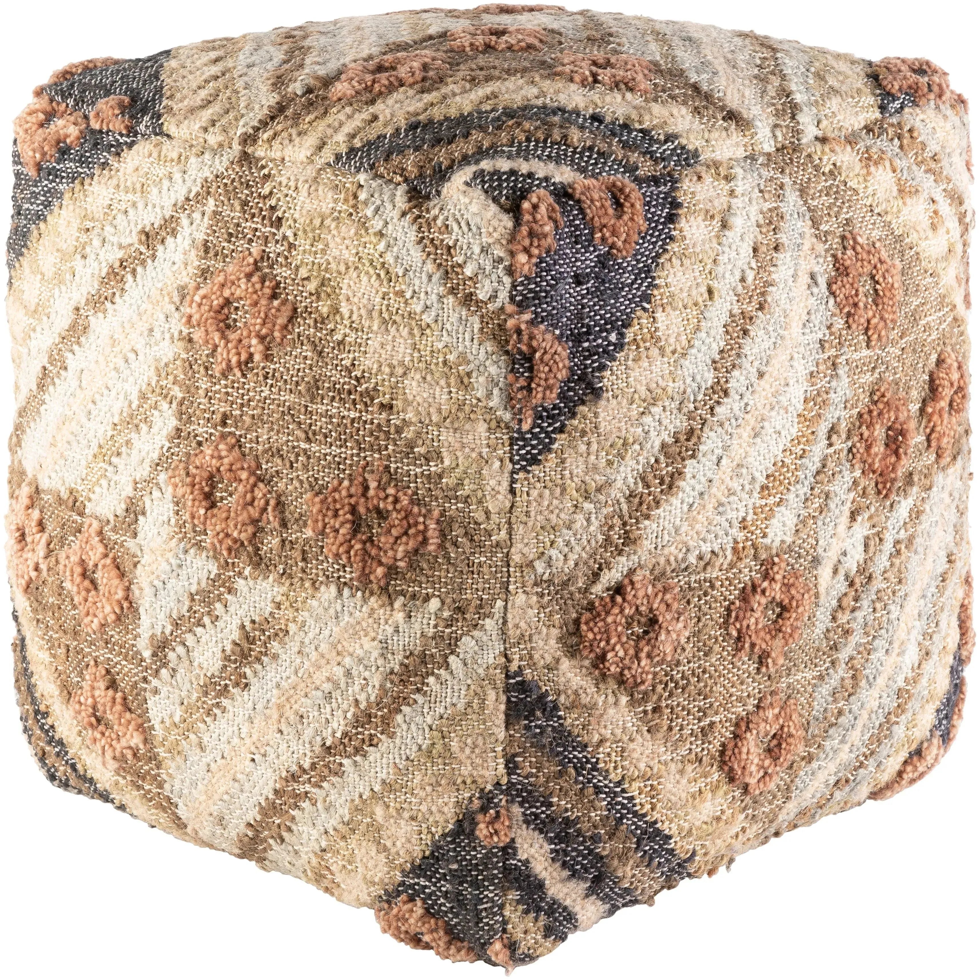 Surya - Luanda Pouf - LUPF001-181818 | The Rug District