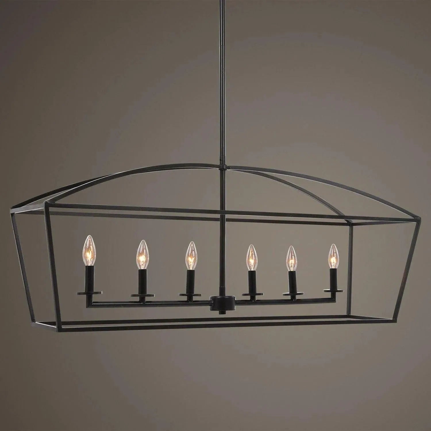 The Uttermost - Clayton Six Light Linear Chandelier - 21348 | The Rug District