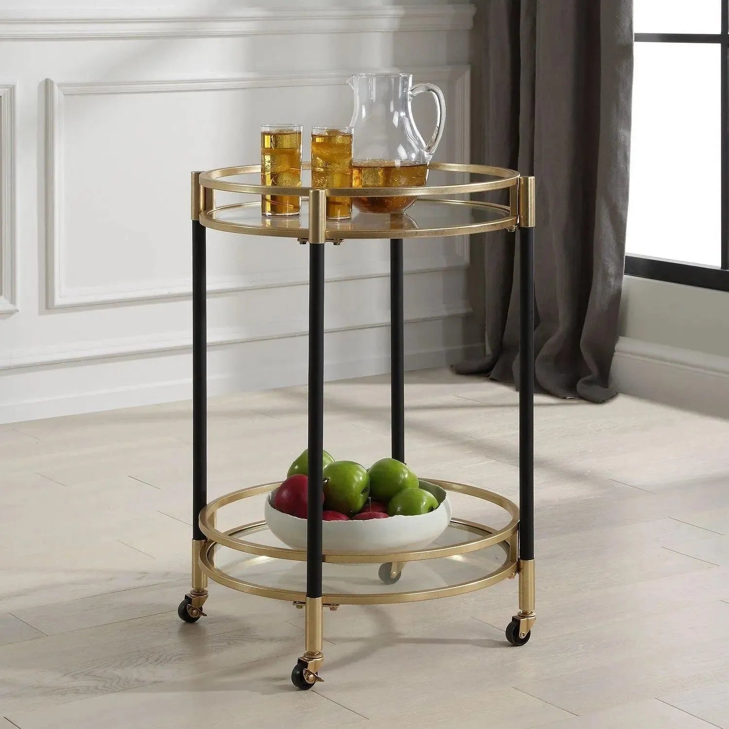 The Uttermost - Dolly Bar Cart - 24198 | The Rug District