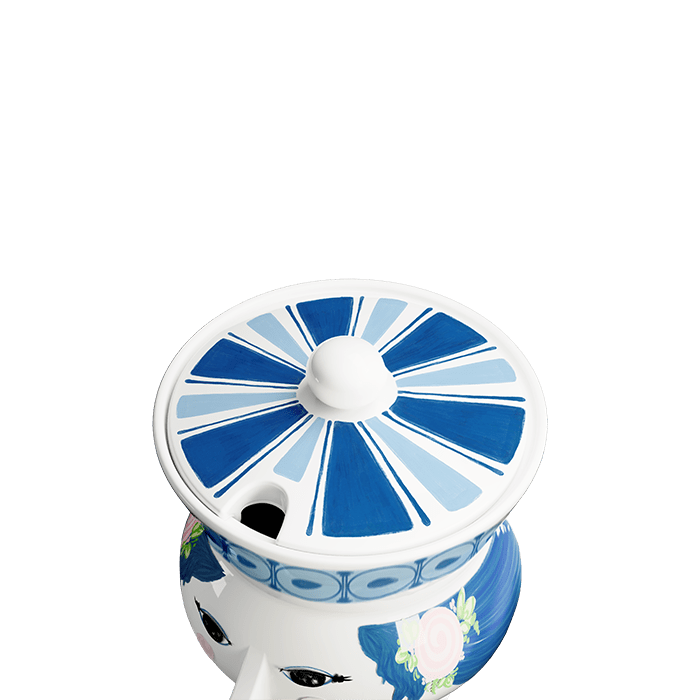 Bjørn Wiinblad 56571 Dora Sugar Bowl in Blue