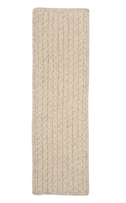 Natural Wool Houndstooth Cream Stair Tread (set 13)