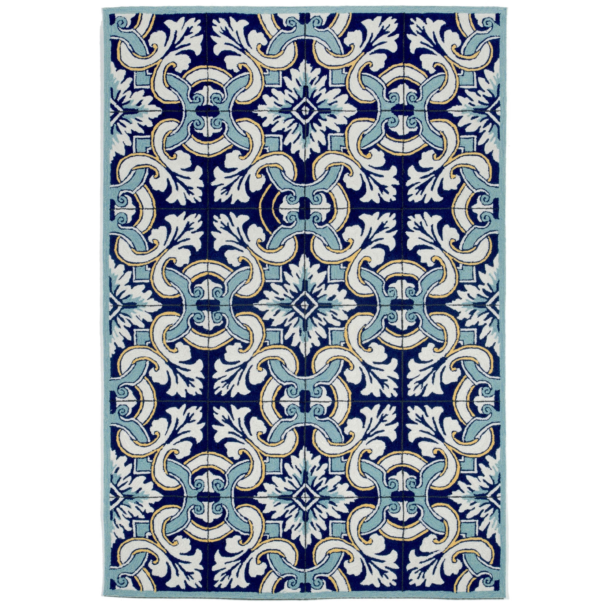 RAVELLA Floral Tile Blue