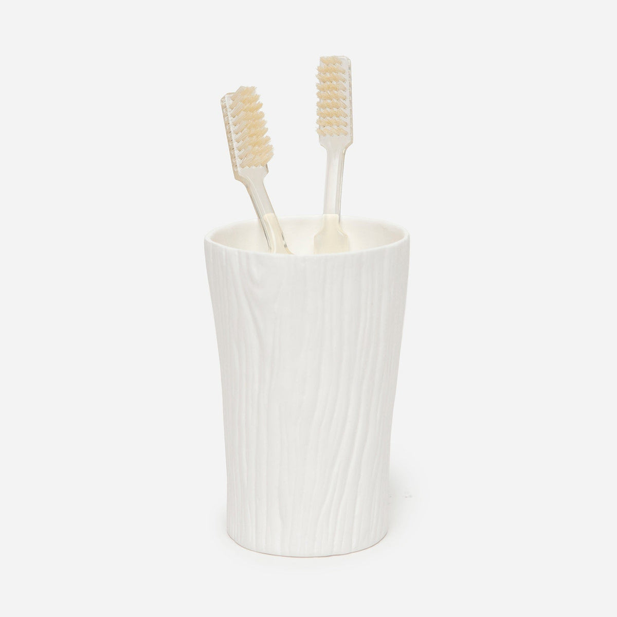 Pigeon and Poodle PP000341 Burma Brush Holder in White Porcelain